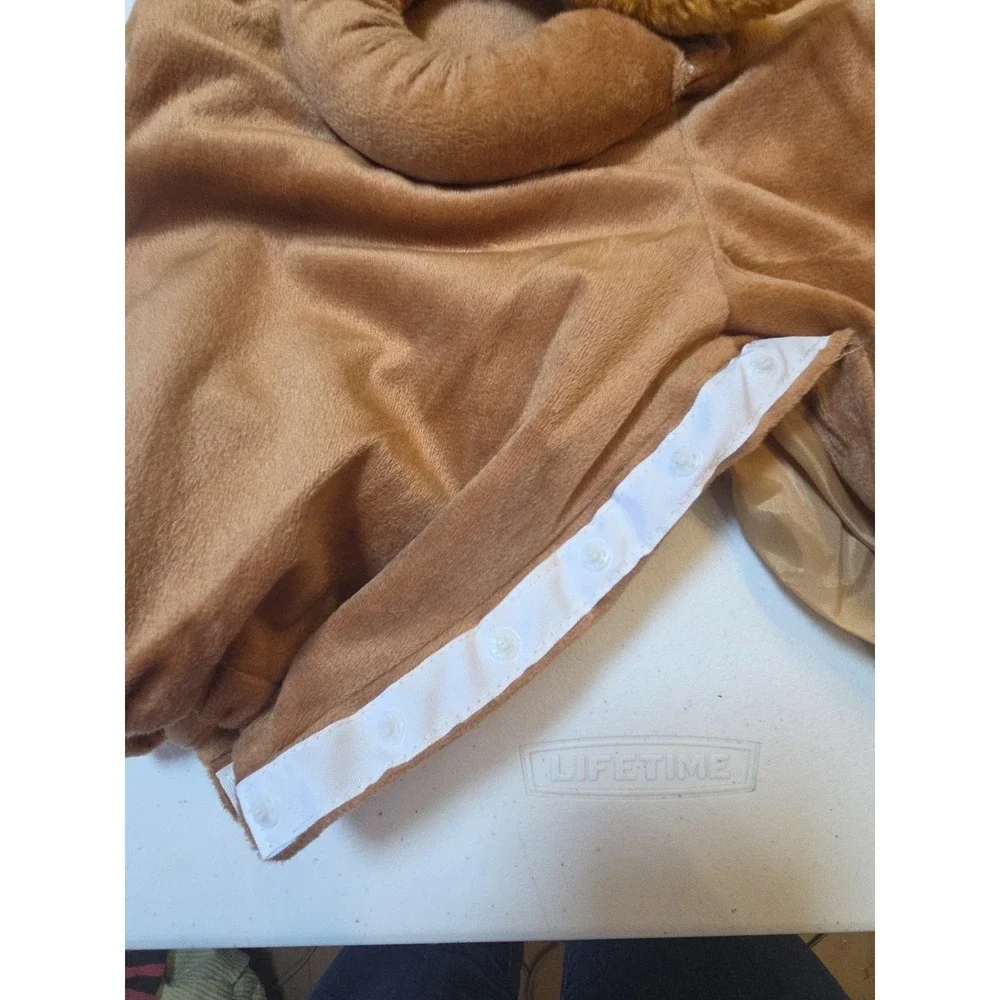 Baby Lion Costume 6–12 Months Spooktacular Creations Hood Jumpsuit Booties Hallo